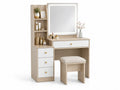 Toletta in MDF con Specchio LED e Cassetti