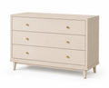 Cassettiera in legno con 3 cassetti crema 90x40x80 cm