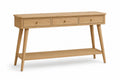 Consolle in legno con 3 cassetti e ripiano inferiore