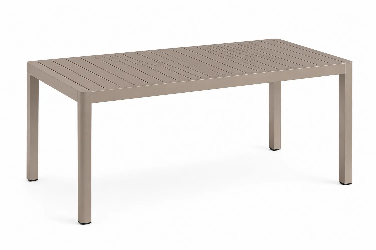 Tavolo da pranzo da esterno rettangolare in alluminio beige